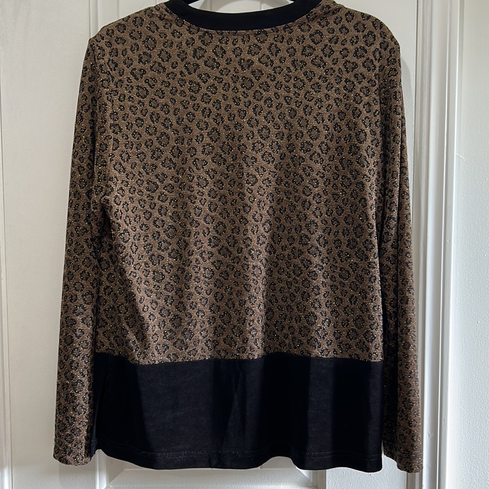 Nina Piccalino Leopard 2 in 1 luxury long sleeve cheetah print tanks w cardigan - Picture 11 of 16